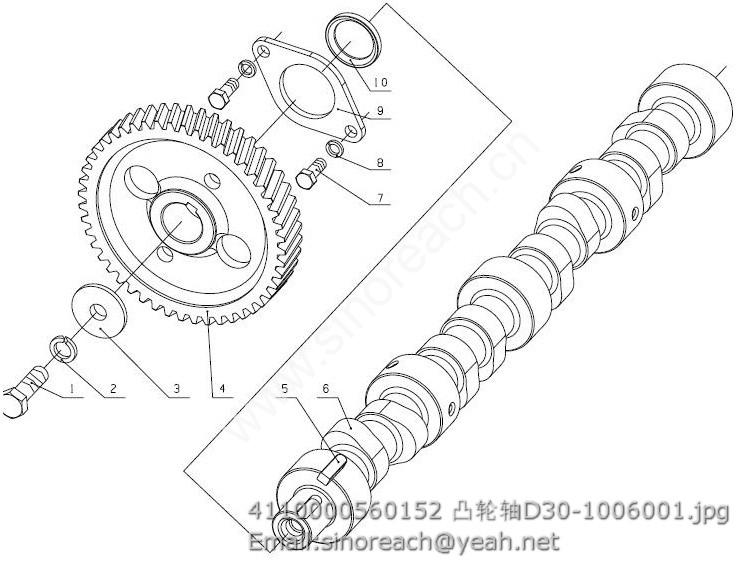 4110000560152 凸轮轴D30-1006001