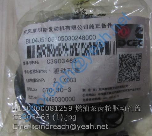 4110000081259 燃油泵齿轮驱动孔盖 C3903463 (1)