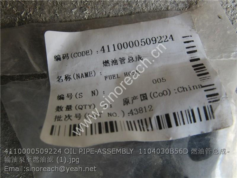 4110000509224 OIL PIPE-ASSEMBLY 1104030B56D 燃油管总成-输油泵至燃油滤 (1)