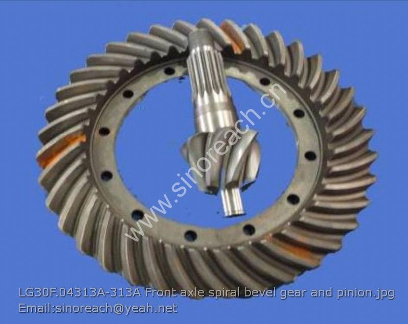 LG30F.04313A-313A Front axle spiral bevel gear and pinion