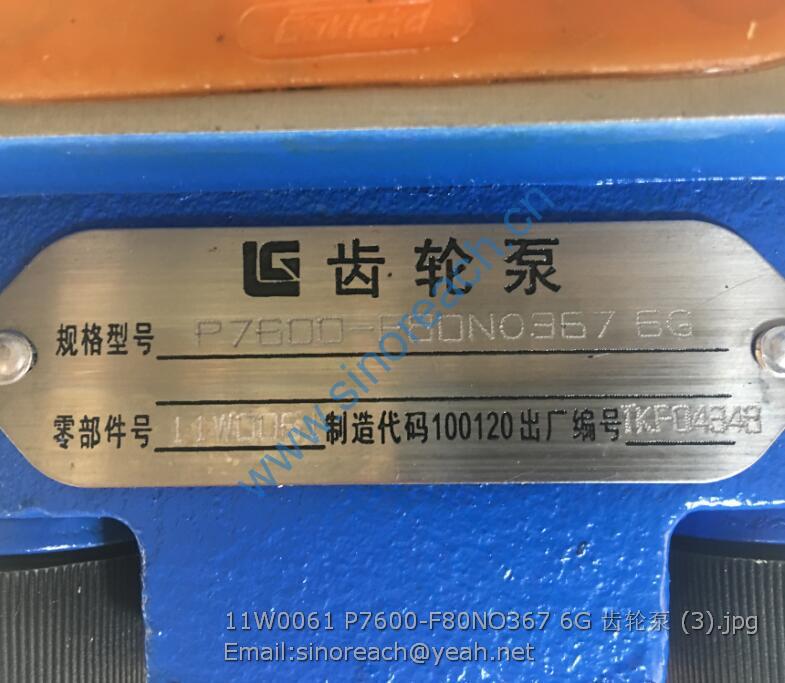 11W0061 P7600-F80NO367 6G 齿轮泵 (3)