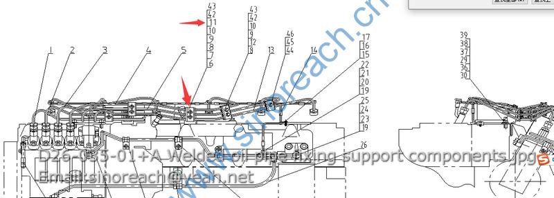 D26-035-01+A Welded oil pipe fixing support components