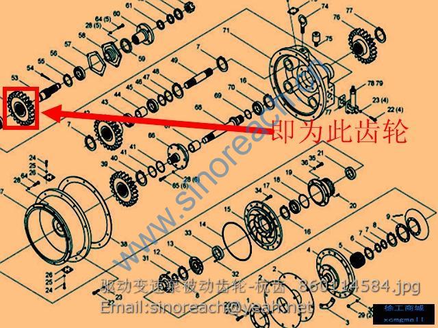 驱动变速泵被动齿轮-杭齿 860114584