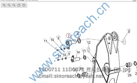11D0711 11D0372 挖掘机销轴 (2)