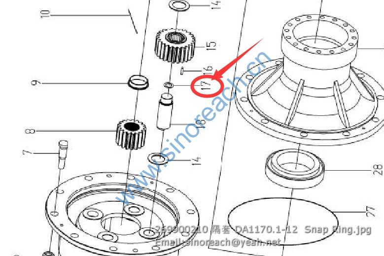269900210 隔套 DA1170.1-12 Snap Ring