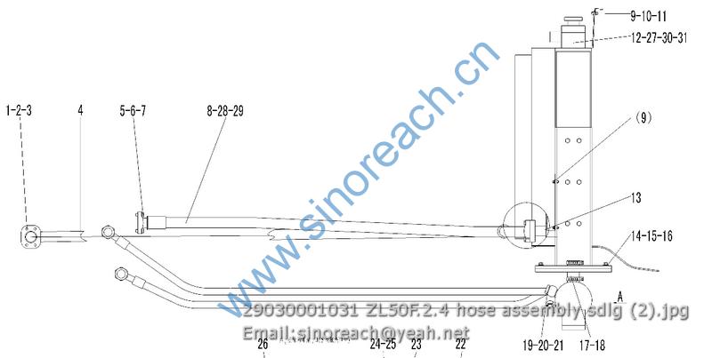 29030001031 ZL50F.2.4 hose assembly sdlg (2)