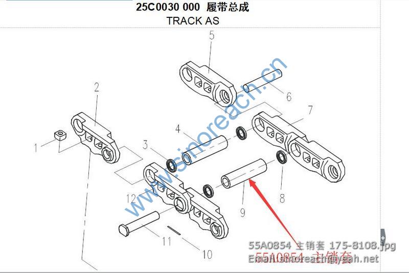55A0854 主销套 175-8108