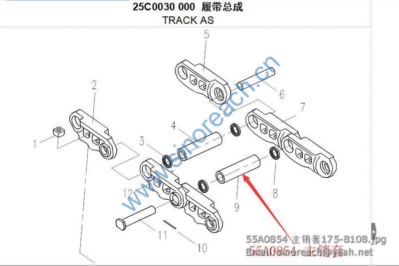 55A0854 主销套175-8108
