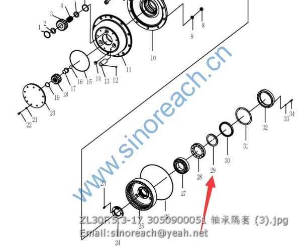ZL30F.5.3-17 3050900051 轴承隔套 (3)