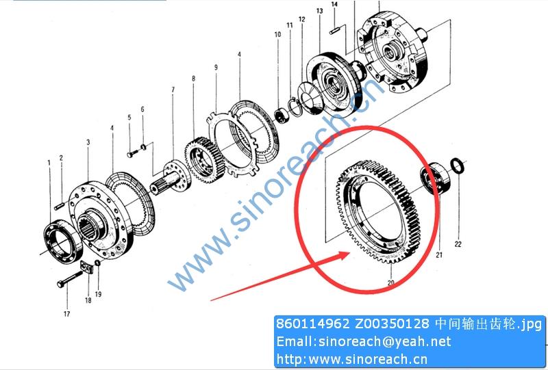 860114962 Z00350128 中间输出齿轮