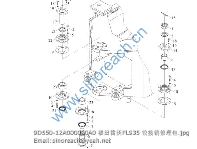 9D550-12A000000A0 福田雷沃FL935 铰接销修理包