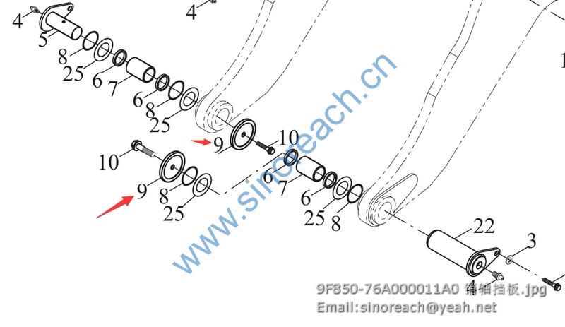 9F850-76A000011A0 销轴挡板