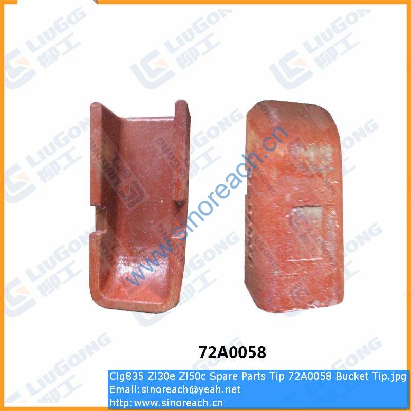 Clg835 Zl30e Zl50c Spare Parts Tip 72A0058 Bucket Tip