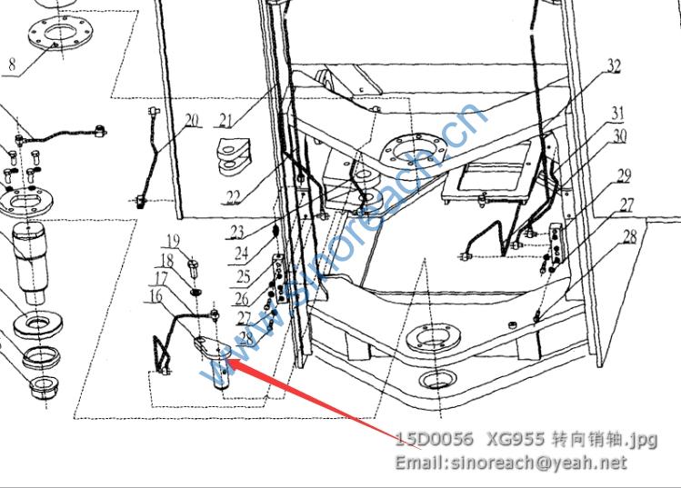 15D0056 XG955 转向销轴