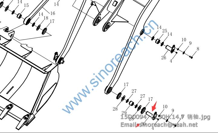 15D0094 ZL30H.14.7 销轴