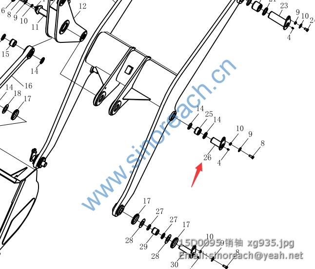 15D0095 销轴 xg935