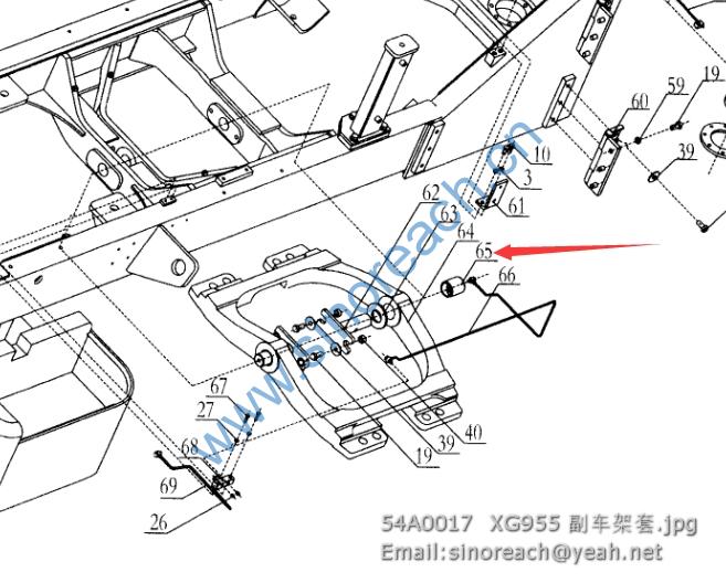 54A0017 XG955 副车架套