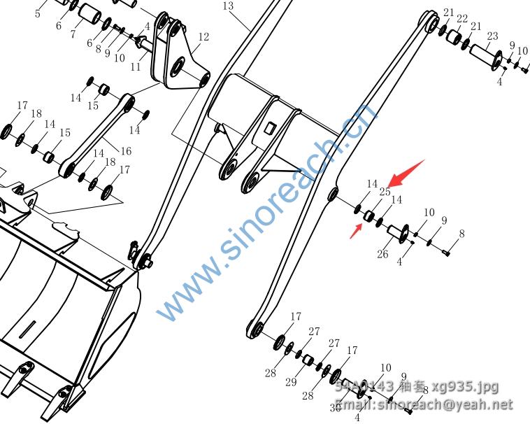 54A0143 轴套 xg935