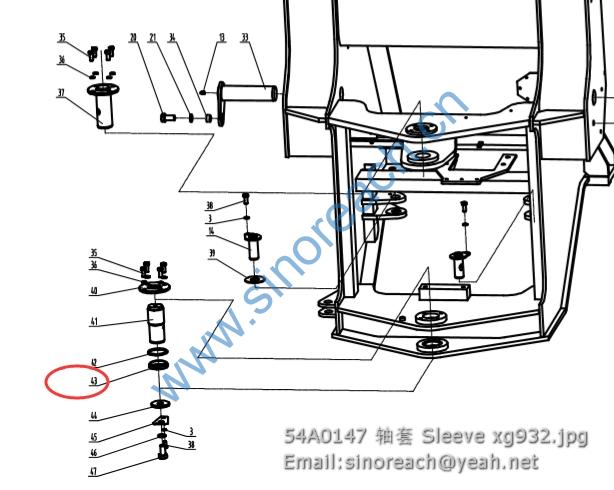54A0147 轴套 Sleeve xg932
