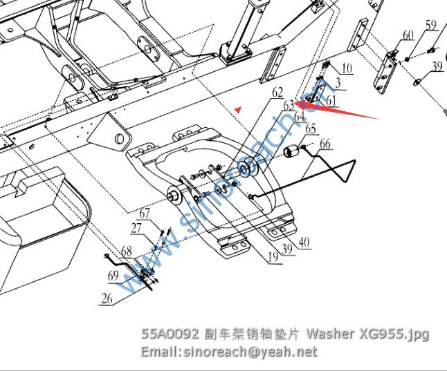 55A0092 副车架销轴垫片 Washer XG955