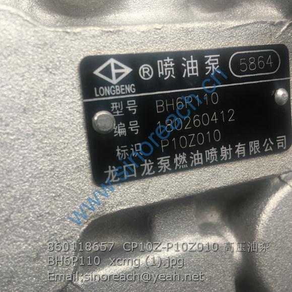860118657 CP10Z-P10Z010 高压油泵 BH6P110 xcmg (1)