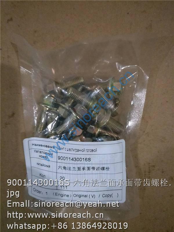 90011430016S 六角法兰面承面带齿螺栓