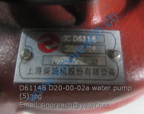 D6114B D20-00-02a water pump (5)