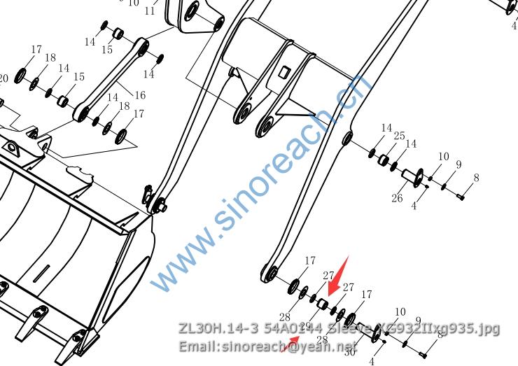 ZL30H.14-3 54A0144 Sleeve XG932IIxg935