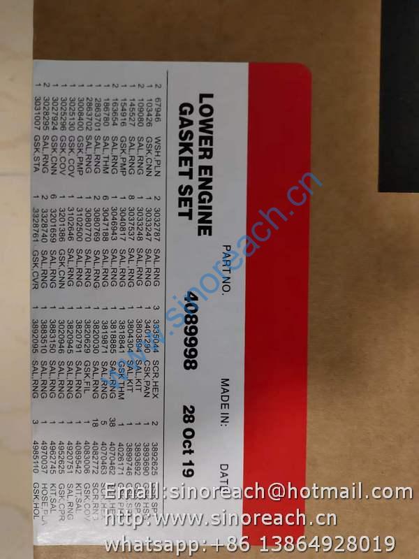 4089998 Cummins lower engine gasket set