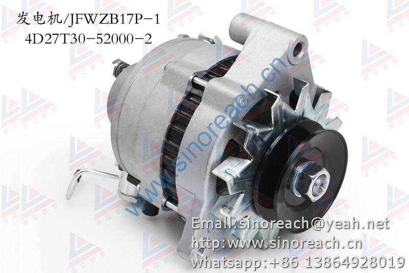 新柴 4D27T30-52000-2 发电机 JFWZB17P-1 1