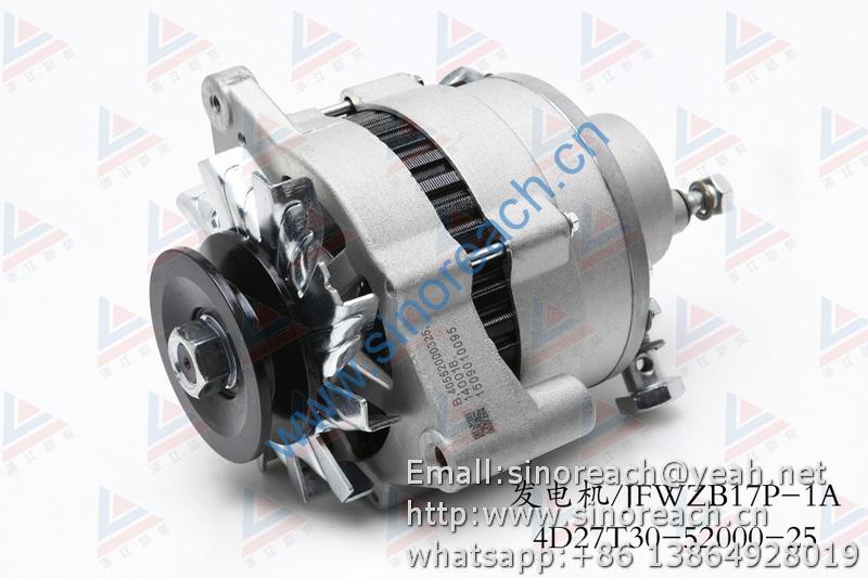 新柴 4D27T30-52000-25 发电机 JFWZB17P-1A 1