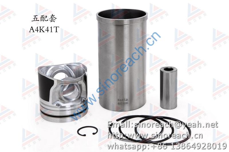 新柴 A4K41T 五配套 缸套 活塞修理套件 1