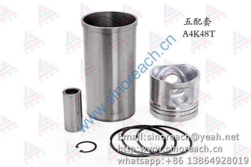 新柴 A4K48T 五配套 缸套 活塞修理套件 1
